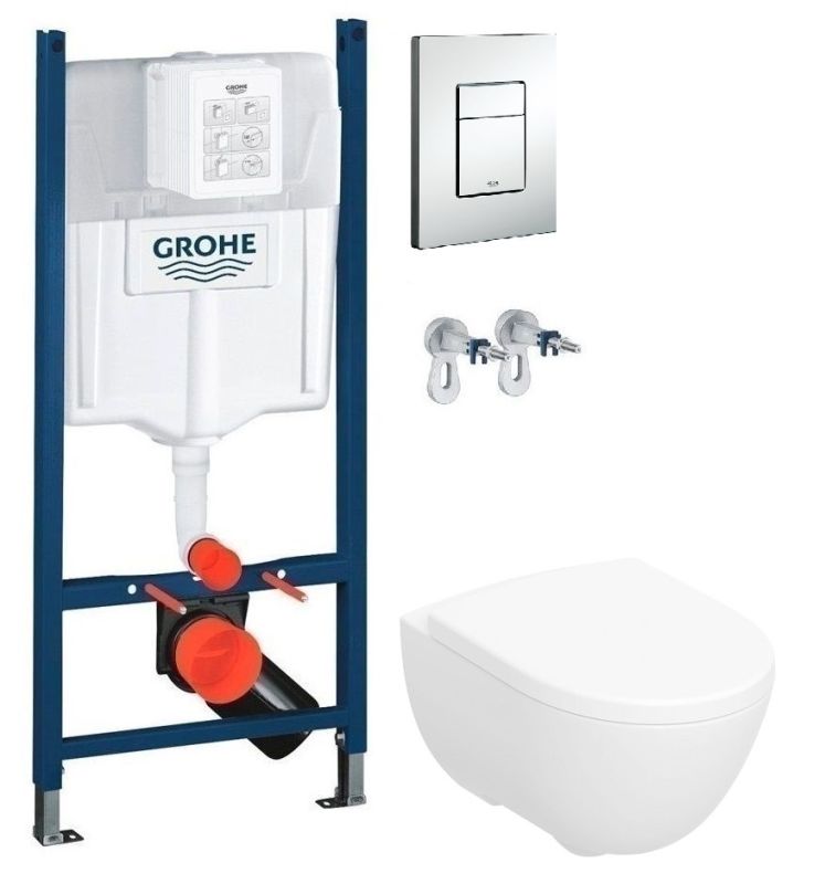 Інсталяція Grohe Rapid SL 38772001 3 в 1 + Унітаз підвісний Geberit Modo 502.939.00.1 з сидінням Soft Close