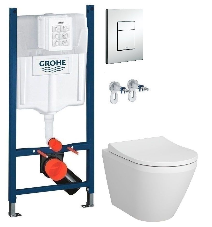 Інсталяція Grohe Rapid SL 38772001 3 в 1 +  Унітаз підвісний VitrA Integra Rim 88-7041B003-7205 з сидінням Soft Close