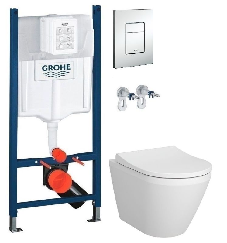 Інсталяція Grohe Rapid SL 38772001 3 в 1 +  Унітаз підвісний VitrA Integra Rim 88-7041B003-7205 з сидінням Soft Close