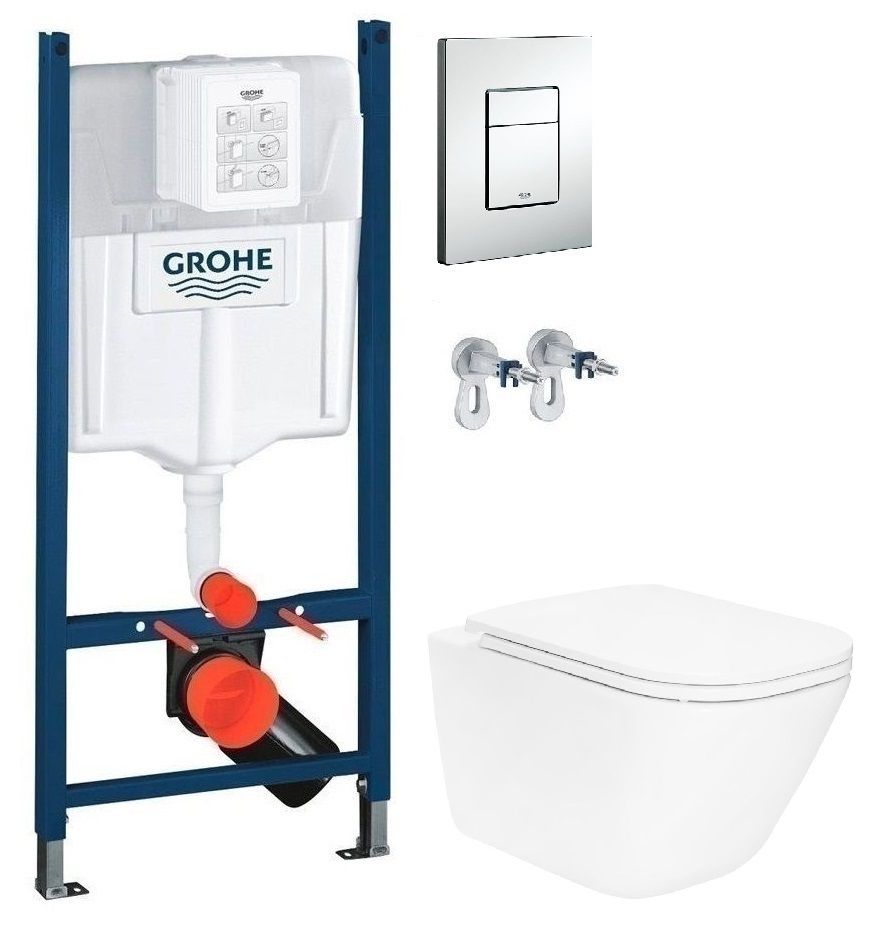 Інсталяція Grohe Rapid SL 38772001 3 в 1 + Унітаз підвісний Roca Gap A34H470000 з сидінням Slim Soft Close