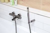 Смеситель для ванны Paffoni Light черный никель LIG023NKN с регулируемым душевым гарнитуром