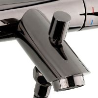 Смеситель для ванны Paffoni Light черный никель LIG023NKN с регулируемым душевым гарнитуром