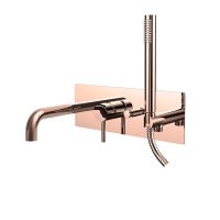 Змішувач для ванни Paffoni Light рожеве золото LIG001ROSE