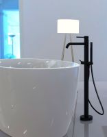 Смеситель для ванны Paffoni Light черный матовый LIG032NO на пол