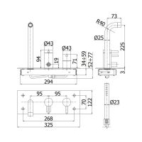 Смеситель для ванны Paffoni Steel сталь STEEL002AC