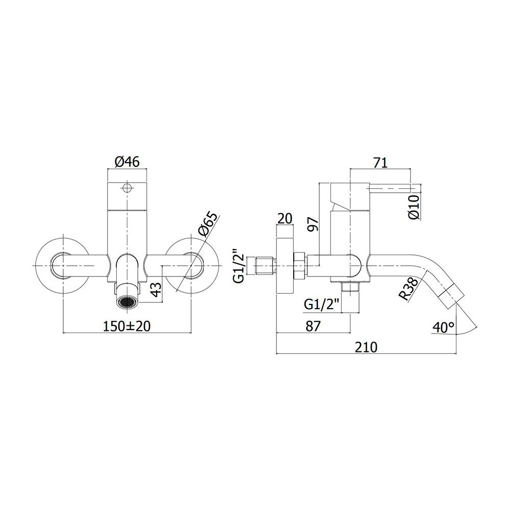 Змішувач для ванни Paffoni Steel сталь STEEL022AC