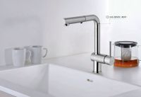Смеситель для кухни Paffoni Light сталь LIG285ST-MET с вытяжным изливом
