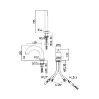 Смеситель для ванны Paffoni Light черный матовый LIG047NO с увеличенным потоком