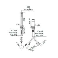 Смеситель на борт ванны, без излияния Paffoni West хром WS041LCR с душевым гарнитуром