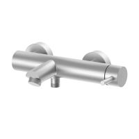 Смеситель для ванны Paffoni Stick Сталь SK023ST с регулируемым душевым гарнитуром