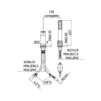 Смеситель для ванны Paffoni Red хром RED041LCR без излива