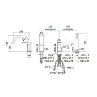 Смеситель для ванны Paffoni Elle черный матовый EL040NO
