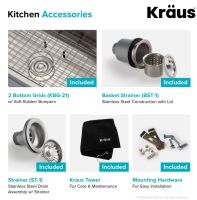 Кухонна мийка Kraus Premier з нержавіючої сталі KBU21
