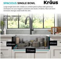 Кухонна мийка Kraus Precision нержавіюча сталь KHU100-30