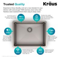 Кухонна мийка Kraus Precision з нержавіючої сталі KHU101-23