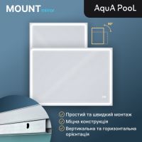 Дзеркало AquA PooL Aqua 80x70 88-Hra80s70-CWDd-mK з профілем матовий алюміній і Led підсвіткою