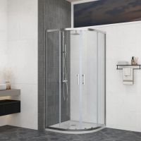 Душовий кут Ravak Domospa SLCP4-90 (Профіль - полір. алюміній, скло - прозоре) RKUC500026