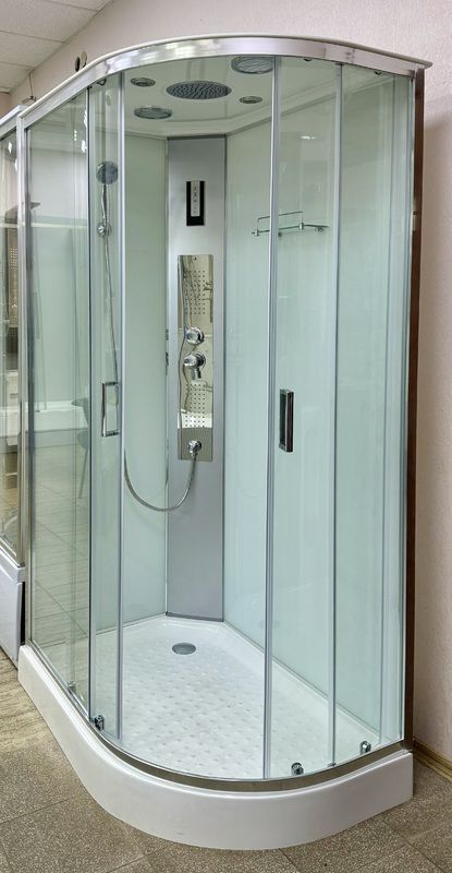 Гідромасажний бокс Veronis 120x80 (Профіль - хром, скло - прозоре) BN-4-120 L