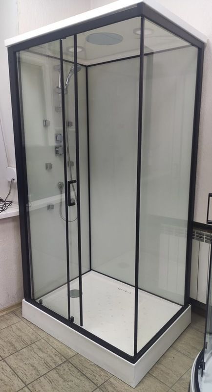Душовий бокс Veronis 120x80 (Профіль - чорний, скло - прозоре) VE-BN812L