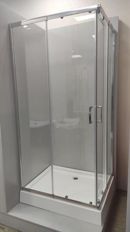 Душова кабіна Veronis FLEX-7-14 90-100х70-80 см (Профіль - хром, скло - прозоре) без піддона
