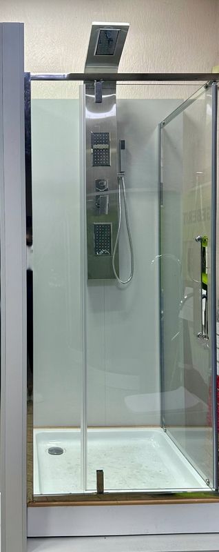 Душова кабіна Veronis 90x90 (Профіль - хром, скло - прозоре) KN-16-09 з піддоном
