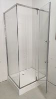 Душова кабіна Veronis 100x80 (Профіль - хром, скло - прозоре) KN-16-10 з піддоном