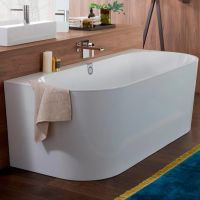 Ванна з матеріалу Quaryl® 180 х 80 см (білий alpin) Villeroy & Boch Oberon 2.0 UBQ180OBR9CD00V-01