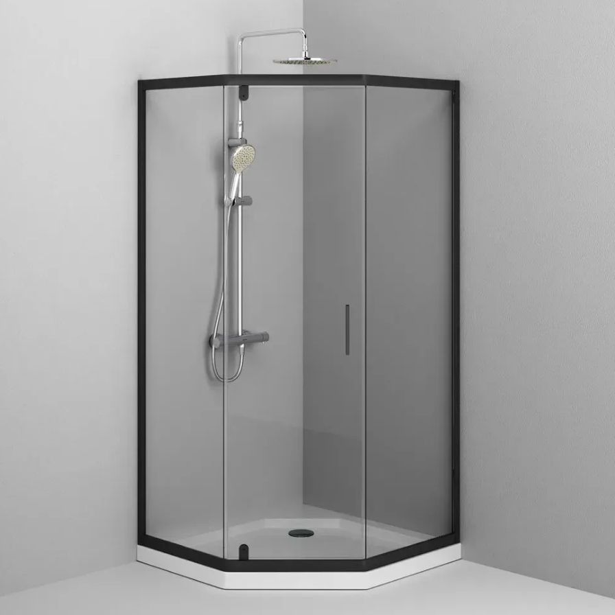 Душова кабіна Am.Pm Gem 90x90 (Профіль - чорний, скло - прозоре) W90UG-405-9090-BT