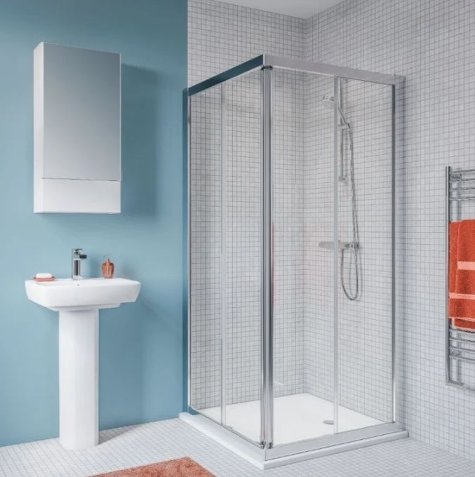 Душова кабіна Geberit Geo 90х90 (Профіль - хром, скло - прозоре) 560.122.00.2