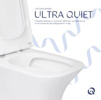 Унітаз підлоговий Qtap Presto Quadro Ultra Quiet QTPRE27W51021 з бачком та сидінням Soft Close