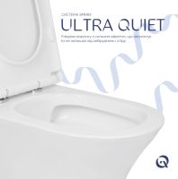 Унітаз підлоговий Qtap Presto Ultra Quiet QTPRE27W51022 з бачком та сидінням Soft Close