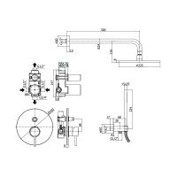 Душова система прихованого монтажу Paffoni Shower хром KITLIG015CR