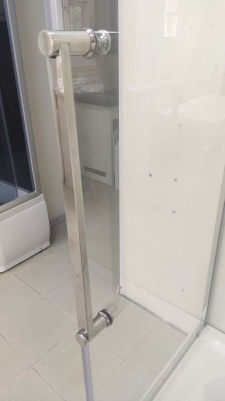 Душова кабіна Veronis 100x80 (Профіль - хром, скло - прозоре) KN-16-10 з піддоном