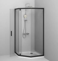 Душова кабіна Am.Pm Gem 90x90 (Профіль - чорний, скло - прозоре) W90UG-405-9090-BT