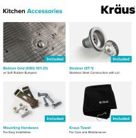 Кухонна мийка Kraus Standart PRO з нержавіючої сталі KHU101-21
