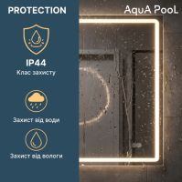 Дзеркало AquA PooL Aqua 80x70 88-Hra80s70-CWDd-mK з профілем матовий алюміній і Led підсвіткою