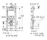 Інсталяція Geberit Duofix 2 в 1 458.103.00.1 + Унітаз підвісний Qtap Crow Ultra Quite QT05335171W з сидінням Soft Close