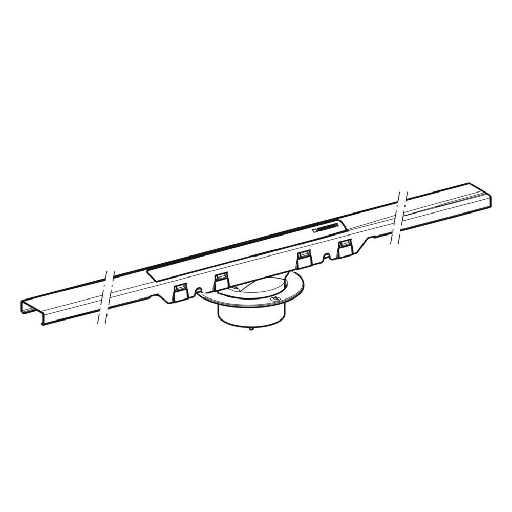 Решітка для трапа Geberit CleanLine50 чорний матовий хром 154.446.QC.1
