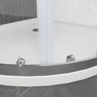 Душовий кут Ravak Domospa SLCP4-90 (Профіль - полір. алюміній, скло - прозоре) RKUC500026