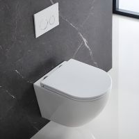 Інсталяція Geberit Duofix 458.103.00.2 з клавішею Delta50 чорний матовий + Унітаз підвісний Devit Flow Vortex Flush DFL0460111W з сидінням Soft Close