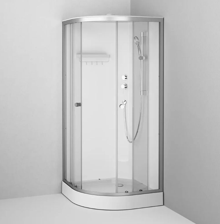 Душовий бокс Am.Pm X-Joy 90x90 (Профіль - сатин, скло - прозоре) W94C-401-090MT