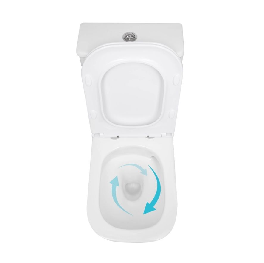 Унітаз підлоговий Qtap Presto Quadro Ultra Quiet QTPRE27W51021 з бачком та сидінням Soft Close