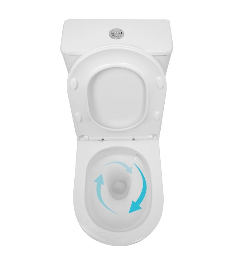 Унітаз підлоговий Qtap Presto Ultra Quiet QTPRE27W51022 з бачком та сидінням Soft Close
