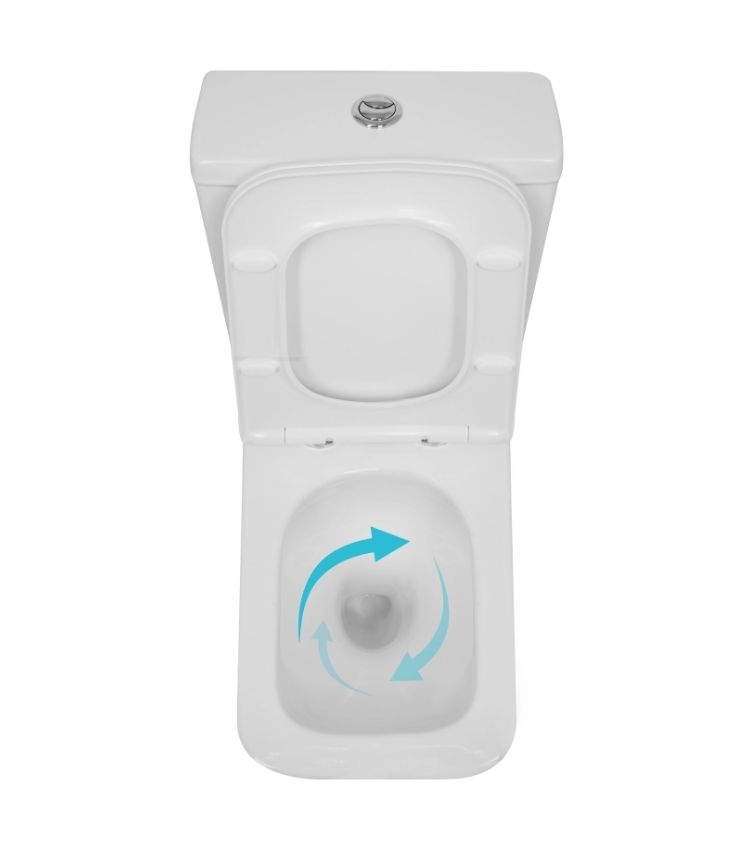 Унітаз підлоговий Qtap Crow Eco Ultra Quiet QTCRO27W51030 з бачком та сидінням Soft Close