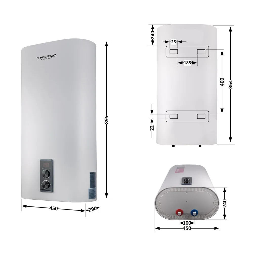 Водонагрівач накопичувальний Thermo Alliance DT 50 л DT50V20GPDD2