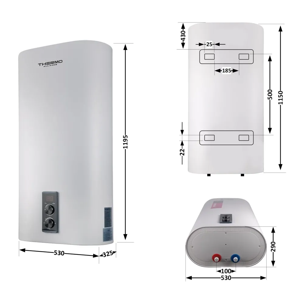 Водонагрівач накопичувальний Thermo Alliance DT 100 л DT100V20GPDD2