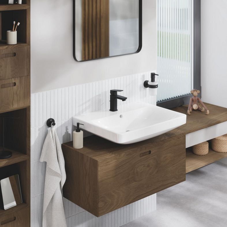 Змішувач для раковини Grohe Cubeo чорний матовий 1016942430