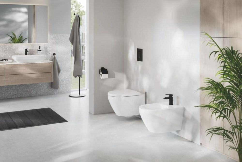 Змішувач для раковини Grohe Cubeo чорний матовий 1017292430