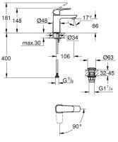 Змішувач для раковини Grohe Cubeo хром 1017320000