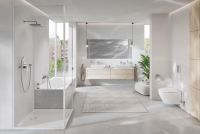 Смеситель для ванны Grohe Cubeo хром 1018140000 с душевым гарнитуром